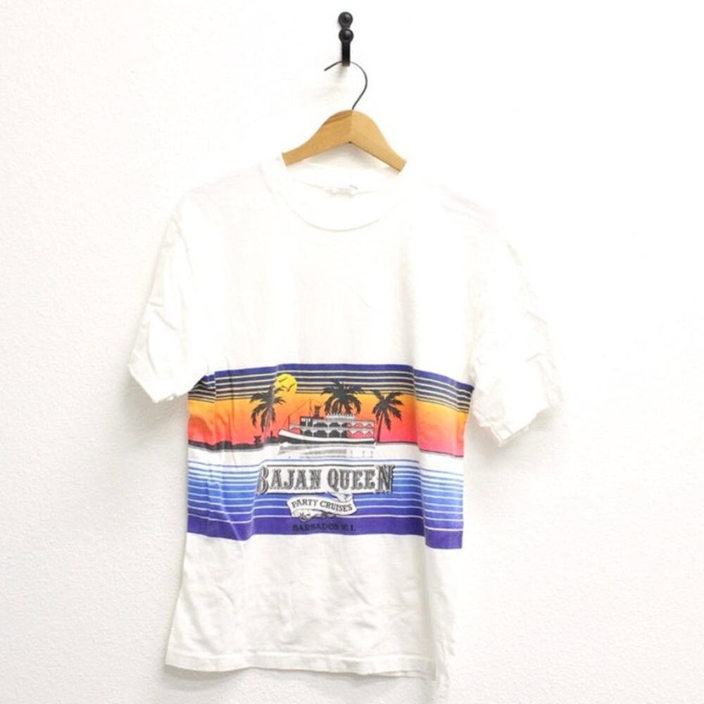 Vintage Bajan Queen Barbados West Indies T Shirt Medium